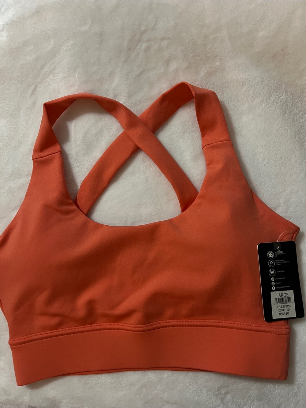 BSP Crisscross Sports Bra - Orange